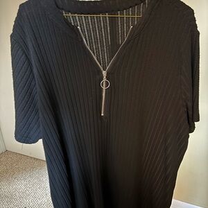 Black Zippered Women's Sweater